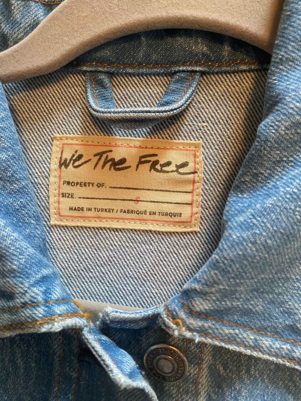 free people fringe denim jacket - Picture 3 of 4